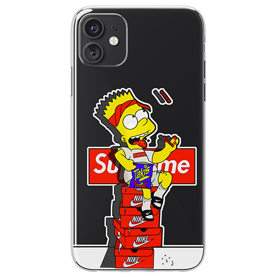 Bart Simpson ve Şeffaf Telefon Kılıfı