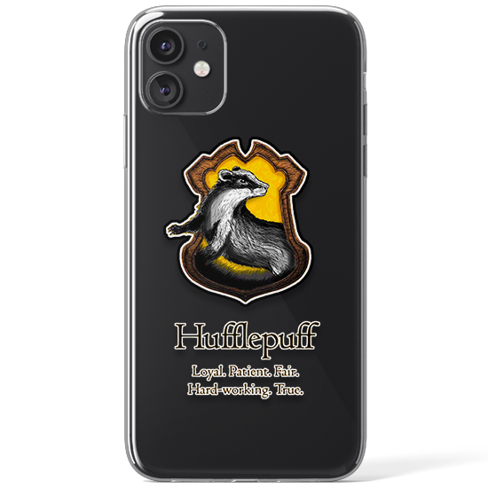 Harry Potter -Hufflepuff Şeffaf Telefon Kılıfı