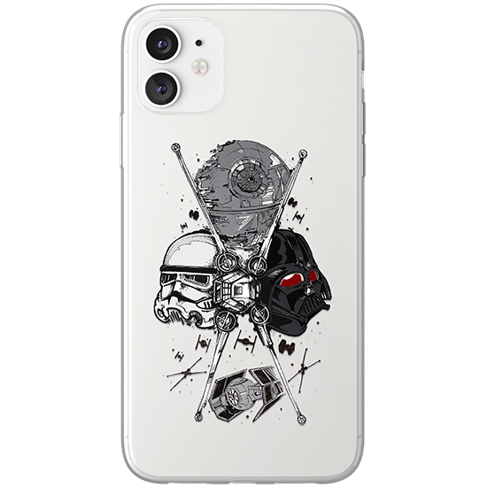 #Star Wars - Stormtrooper & Vader Sith Şeffaf Telefon Kılıfı